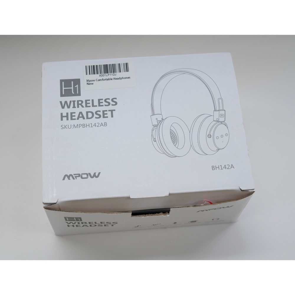 Mpow H1 Wireless Headset Black/Red Bluetooth Noise Cancelling BH142A